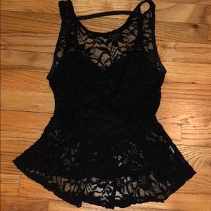 Women’s Akira Peplum Lace Top
